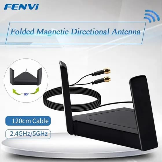 Antena Wireless Wi-fi Com Base Magnética Cabo 120 Cm Fenvi