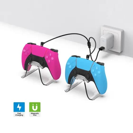 Cabo Usb-c Magnética Duplo Para Controle Ps5 Psvr2 Switch