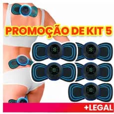 KIT 5 Massageador Portátil Elétrico Recarregavél Relaxante Muscular Alivia Dor Coluna Pescoço