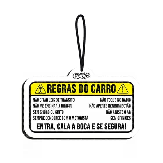 Aromatizante Regras do Carro Funkyz (Tipo Little Tree)
