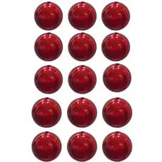Bola De Natal Vermelha Lisa Perolada C/15 Bolas 4cm Chibrali