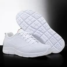 Tênis Feminino Casual Branco e Preto Leve Confortável Antiderrapante Caminhada Dia a Dia