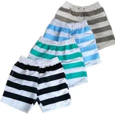 Kit 4 Short Listrado Masculino Bermuda Tactel Premium Shorts Tectel Kit Bermudas Masculinas Praia