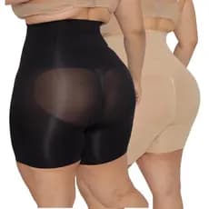 Cintas modeladoras shorts reduz medidas empina bumbum alta compressão não enrola plus size