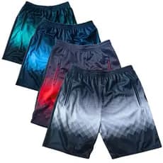 Kit 4 Short Masculino Flanelado Dry Fit Academia Bermuda Casual Praia Macio Estampado