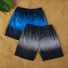 Kit com 2 Bermudas Masculinas Flanelado Dry Fit Academia Short Casual Praia Macio Estampada
