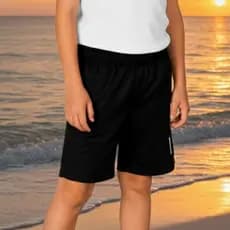 1 Bermuda Infantil Lisa Básica Leve e Confortável Ideal para Verão Praia bolso ziper