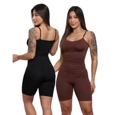 Body Macaquinho Cinta Modeladora S/ Costura Levantamento De Quadril alça regulavel
