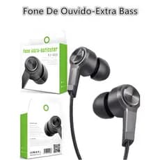 Fone De Ouvido Com Fio/Microfone Extra Bass Alta Resolucao Headsets EJ-V03