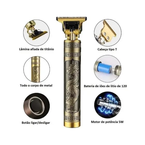 Máquina de Cortar Aparador de Cabelos Masculino Profissional 0mm Cortador Baldhead Barba Barba Precision Acabamento Máquina de Corte de Cabelo Adulto Kid