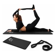Kit Fitness Com Fita De Alongamento E Colchonete