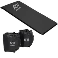 Kit Colchonete Espuma D50 Macia Mais Par Caneleira De Peso Tornozeleira Profissional Para Academia