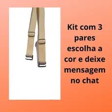 kit 3 pares alça 10mm removível e regulável