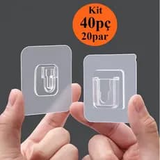 1/5/10/20 Par Gancho Adesivo Dupla Face Super Forte Ate 2kg Sem Furos Pregos Para Banheiro E Cozinha