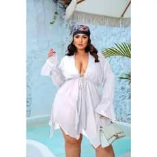 Roupa Saída de Praia Kimono Plus Size Feminino Moda Praia Verão Calor Feminino Piscina