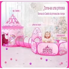 Barraca Toca Tunel 3x1 Diversao Turma Princesa