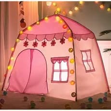 Tenda Cabana Barraca Toca Casa Dobravel com  Bolas de Luzes Colorida