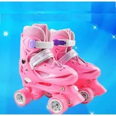 Patins 4 Rodas Quad Infantil Rosa Juvenil Push Com Trava Aventura  Melhor Presente Envio Imediato