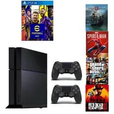 PLAYSTATION 4 FAT  COM 2 CONTROLES E QUALQUER JOGO DO ESTOQUE A ESCOLHA ACOMPANHA NOTA FISCAL