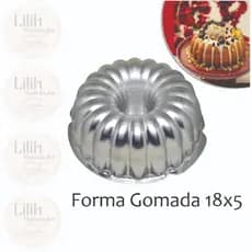 Forma GOMADA  Bolo Pudim Torta Suíça Alta Alumínio Grosso - Profissional