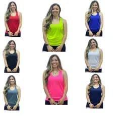 Kit 8 Regatas Femininas Fitness Nadador Musculação Academia Revenda