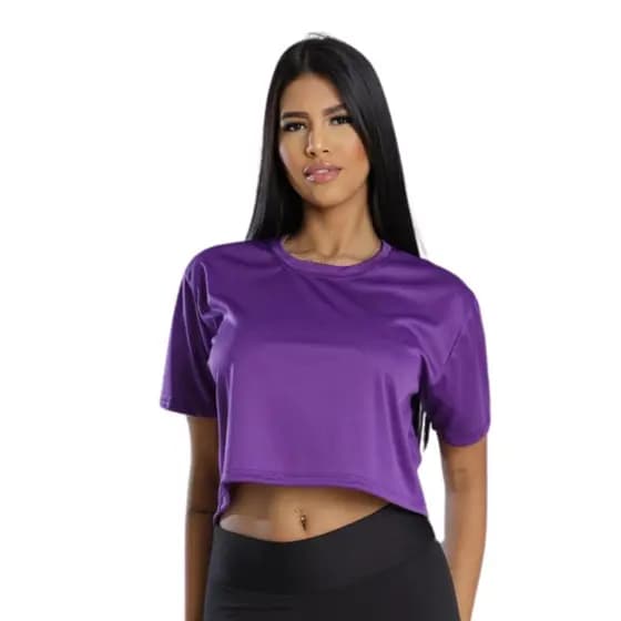 Blusa Cropped Moda Feminina Academia