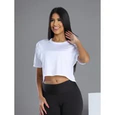 Cropped Manga curta Dry Feminino Blusa Camiseta Academia