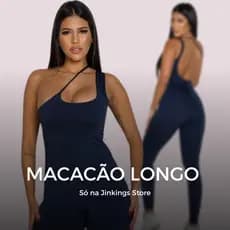 Macacão Longo Academia e Caminhada Assimétrico Look Esportivo Para o Dia a Dia  do P ao GG