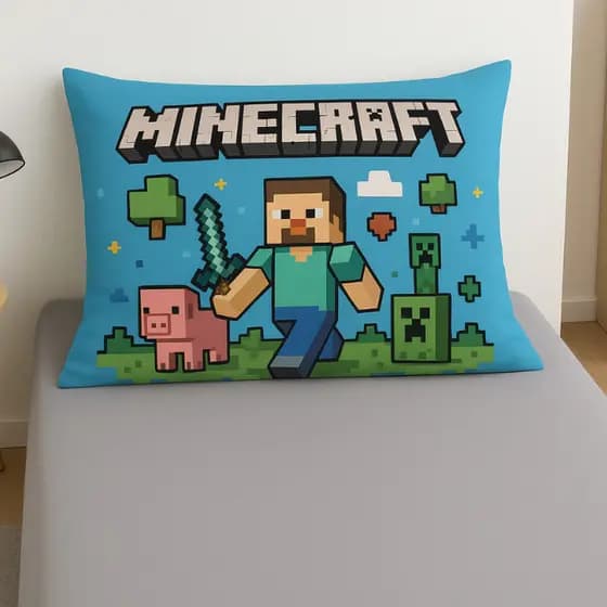 Fronha Minecraft Travesseiro Antialérgico Tamanho padrão