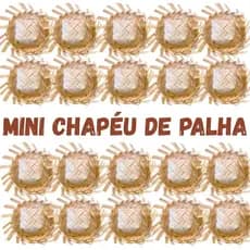 Kit Mini Chapéu Palha Festa Junina Decoração Mesa miniatura chapezinho enfeite quadrilha festas típicas caipira São João