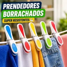 Prendedor Pregadores 12/24/36 Unidades 9x1Cm Borrachado Para Roupas Multicolorido Estampa