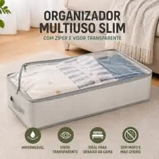 Organizador Multiuso Slim Dobrável Com Ziper Sem Mau Cheiro