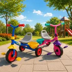 Triciclo Infantil Com Pedal Azul Ou Rosa Motoca Confortável Para Menina e Menino