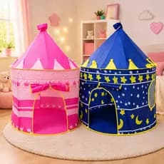 Barraca Infantil Castelo Rosa ou Azul Compacta Fácil Montagem Brinquedo Criança