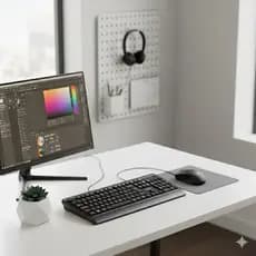 Conjunto Teclado e Mouse Aoc com Fio USB - Preto, Plug & Play, Ideal para PC e Notebook