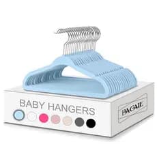 Kit 10 Unidades Cabide Infantil Veludo Slim Antideslizante Ultra Fino