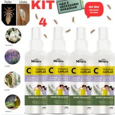 Spray Repelente Contra Piolhos e Lêndeas Combate Piolho Lendia Escola Infantil Professores Creche Crianças Adulto 120ml