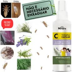 Para Piolhos Lêndeas Spray Terapia Capilar Tratamento Pediculose Combate Piolho Lendia Escola Criança Professores 120ml