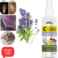 Creme de Pentear Spray Para Piolhos e Lêndeas Combate Piolho Lendia Elimina Coceira Criança Escola Creche M Mari's 120ml