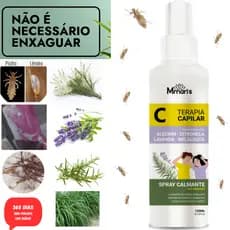 Spray Capilar Creme de Pentear Para Piolhos e Lendêas Sem Enxague Kids Crianças Infantil Adulto Escola Creche M Mari's