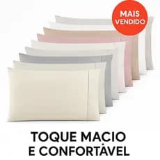 Kit Fronhas Percal 400 Fios 70 x 50cm Capa Ponto Palito