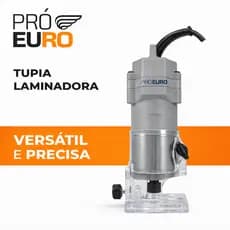 Tupia Elétrica Profissional Pró Euro 550W 3000RPM Alta Rotação Corte e Acabamento em Madeira