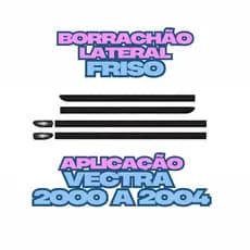 Jogo Friso Lateral Vectra 2000 01 2002 03 2004 Com Olho Gato Cristal