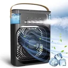 Ventilador Refrigerador De Ar Condicionado Umidificador Portátil Com Led Reservatório De Água TIPO C Usb