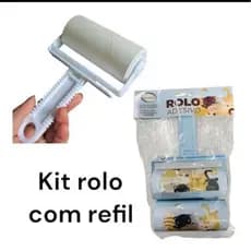 Rolo Adesivo Para Tira Pelos Do Pet Multiuso P/ Cabelo Kit Rolo Com Refil 20 Folhas