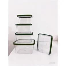 kit conjunto cozinha com 4 potes hermeticos para mantimento e temperos