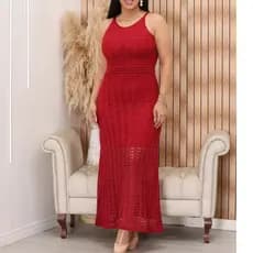 Vestido Feminino Tricot Elegante Longo Rendado Forrado Festas Madrinha Batizado