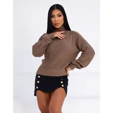 Blusa Cacharrel De Frio Feminina Manga Longa Gola Alta Inverno 2026
