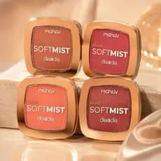 Blush Mahav softmist Dia a Dia Compacto Efeito Natural Alta Pigmentação com espelho