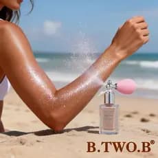Iluminador em Pó B.TWO.B Efeito Glow Alta Pigmentação Maquiagem Facial corpo